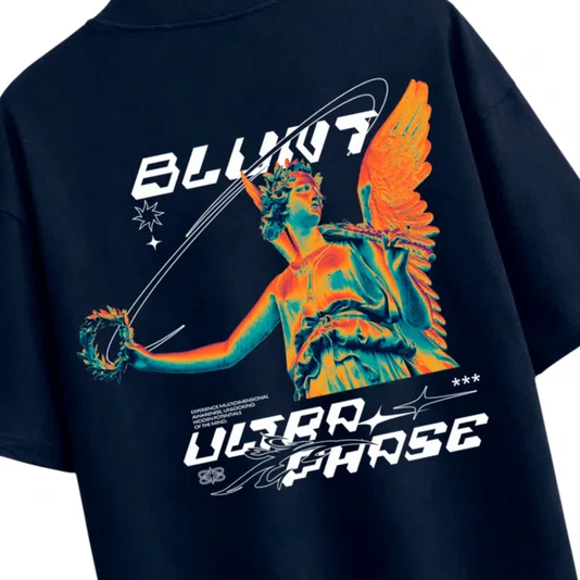 Camiseta Blunt Over Flariel Azul Marinho