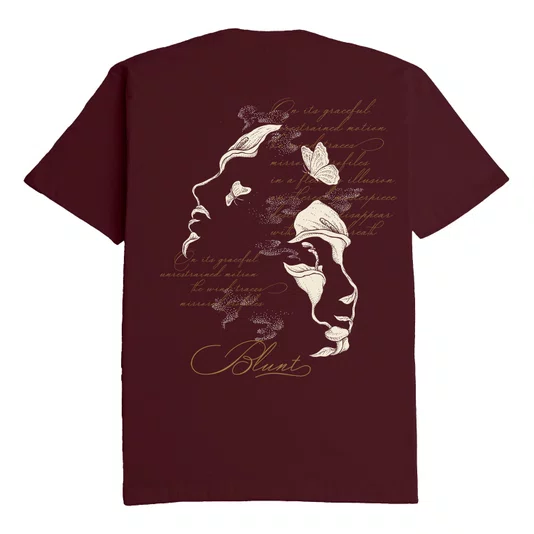 Camiseta Blunt Over Pareidolia Vinho