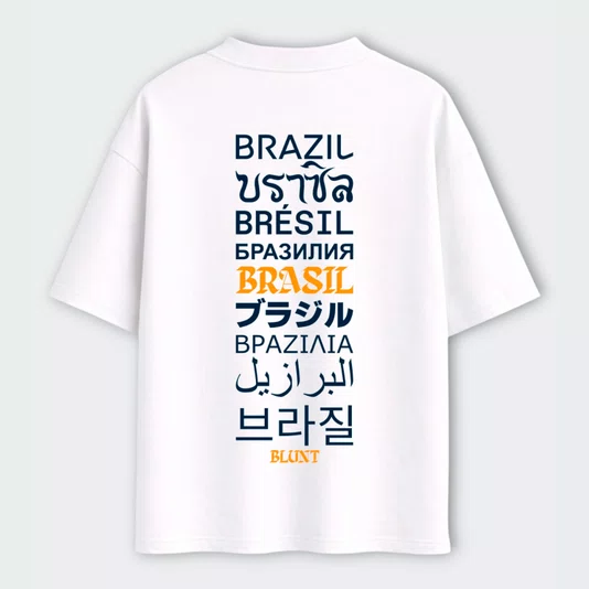 Camiseta Blunt Oversized Copa Do Mundo Branco