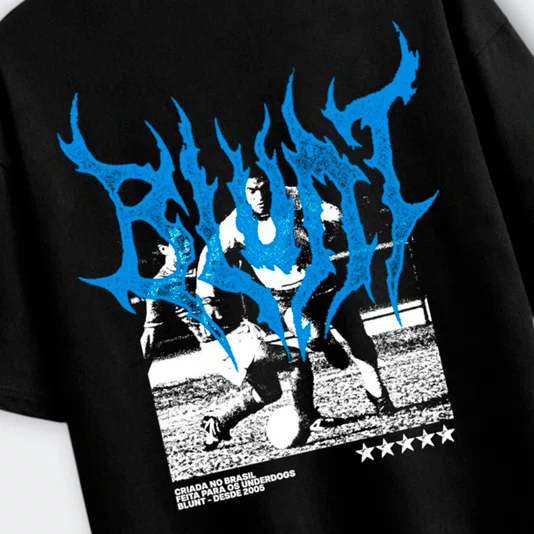 Camiseta Blunt Oversized Garrincha Preto