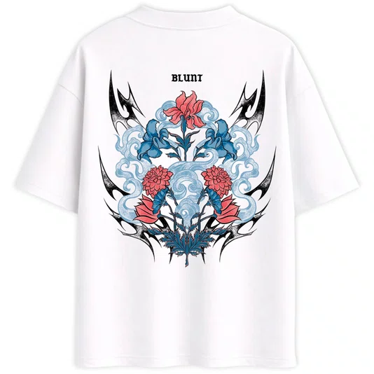 Camiseta Blunt Oversized Petals Branco