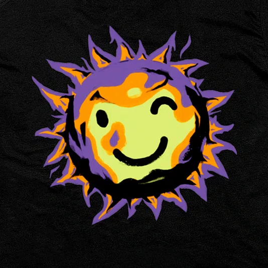 Camiseta Orange Crafted Sunrise Preto