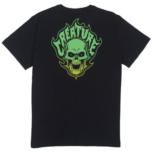 Camiseta Creature Bonehead Flame Preto