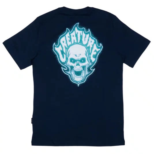 Camiseta Creature Bonehead Glitch Azul Marinho