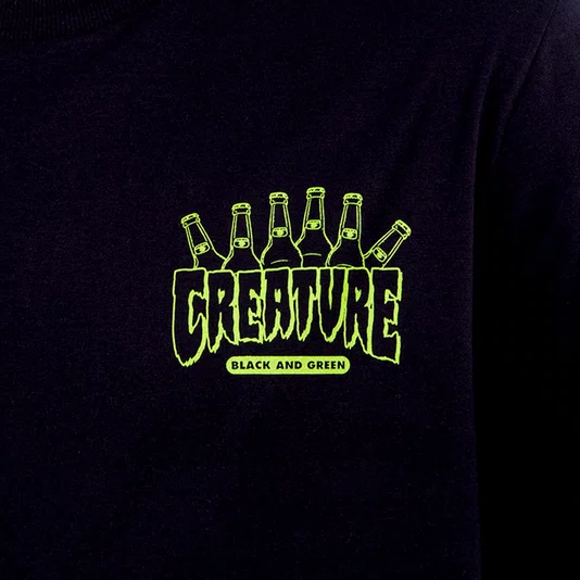 Camiseta Creature Camper Ls M/L Preto