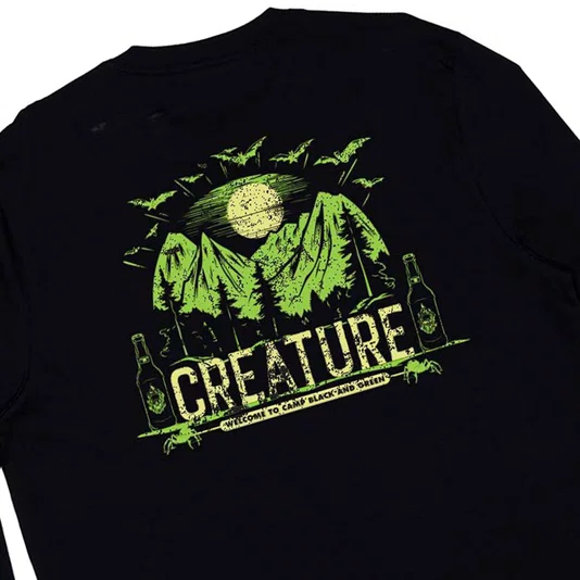 Camiseta Creature Camper Ls M/L Preto