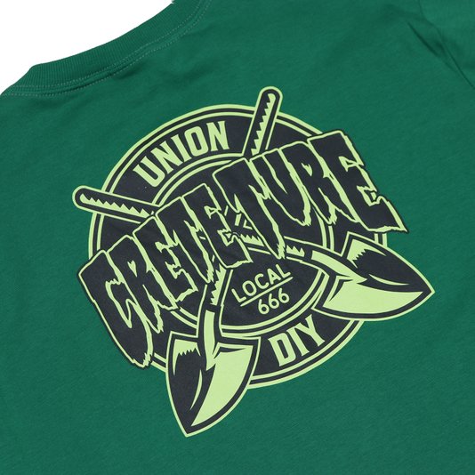 Camiseta Creature Crete-Ture Diy Verde