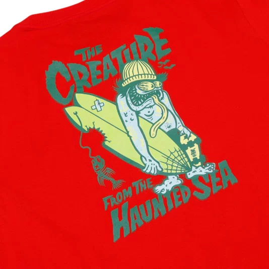 Camiseta Creature Haunted Sea Ss Vermelho