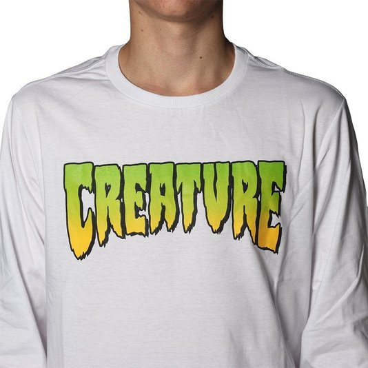 Camiseta Creature Manga Longa Logo Branco