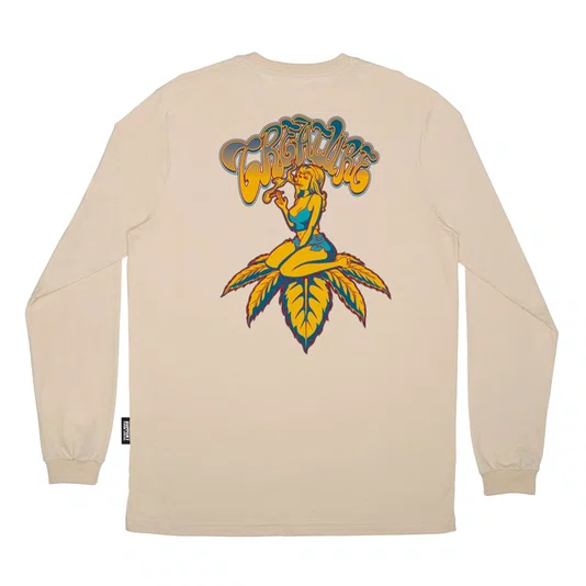 Camiseta Creature Top Shelf Ls M/L Bege