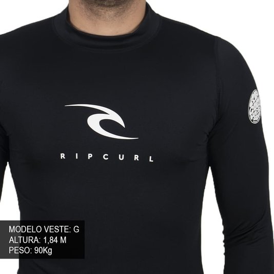 Camiseta De Lycra Rip Curl Corps Preto