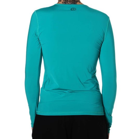 Camiseta De Lycra Rip Curl Girls Round Verde Agua