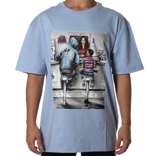 Camiseta Dgk Ice Cream Shop Azul Claro