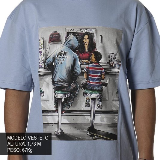 Camiseta Dgk Ice Cream Shop Azul Claro