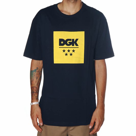 Camiseta DGK New All Star Azul Marinho/Amarelo