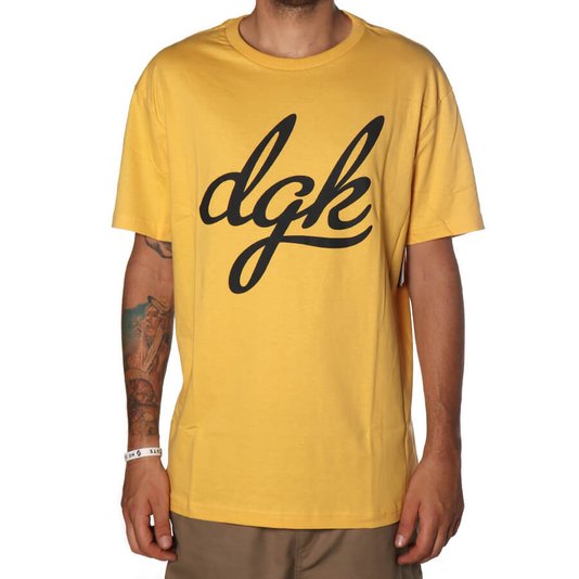 Camiseta DGK Script Amarelo