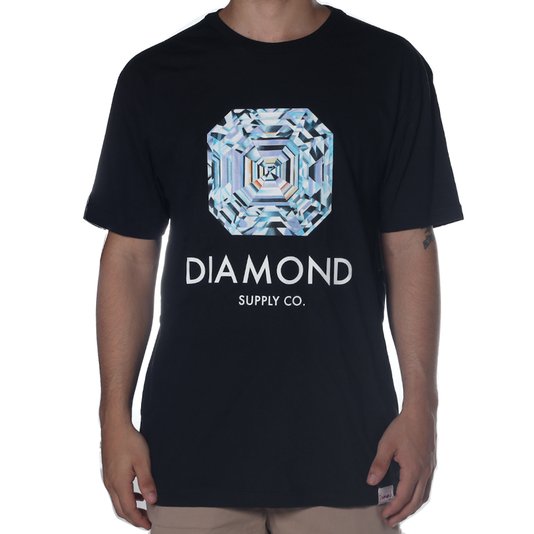 Camiseta Diamond Asscher Cut Preto