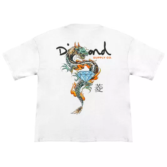 Camiseta Diamond Dragon Og Oversized Branco