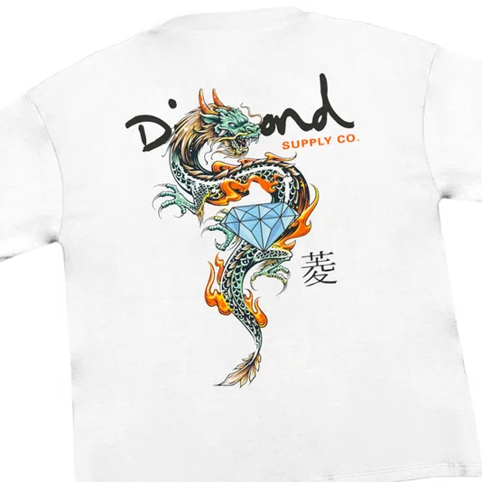 Camiseta Diamond Dragon Og Oversized Branco