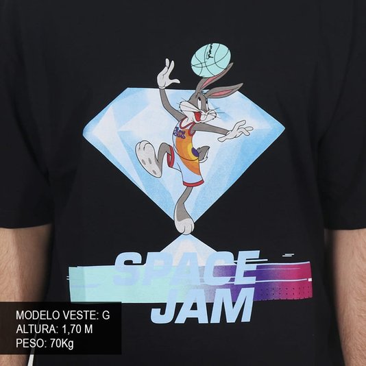 Camiseta Diamond Hook Shot Space Jam Preto