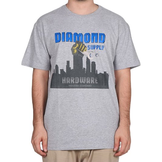 Camiseta Diamond Industrialism Cinza Mescla