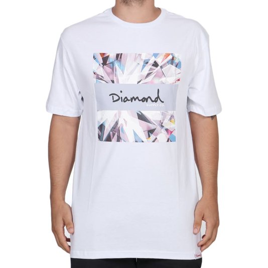 Camiseta Diamond Og Script Box Branco