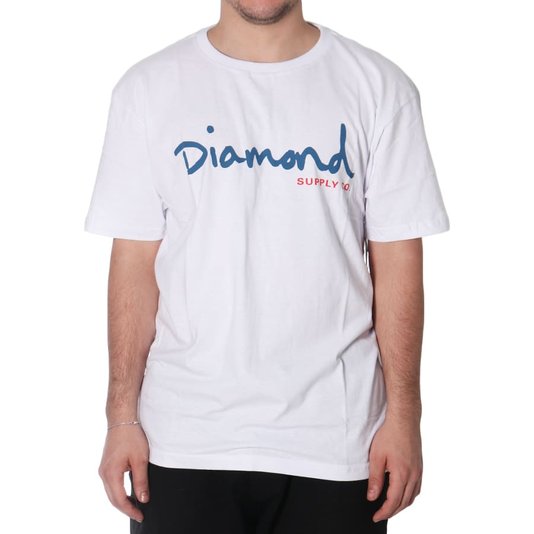 Camiseta Diamond Og Script Branco