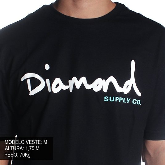 Camiseta Diamond Og Script Preto