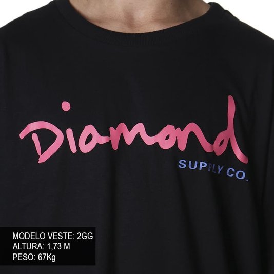 Camiseta Diamond Og Script Preto