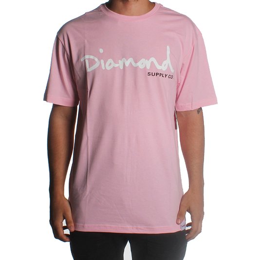 Camiseta Diamond OG Script Rosa