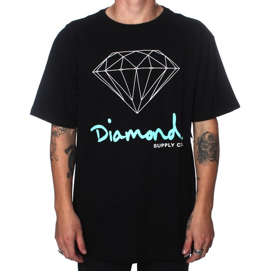 Camiseta Diamond OG Sign Diamante Preto