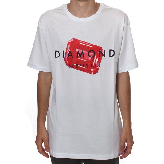 Camiseta Diamond Radiant Stone Cut Branco