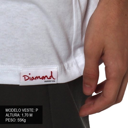 Camiseta Diamond Radiant Stone Cut Branco