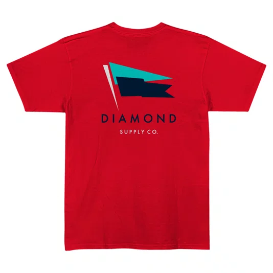 Camiseta Diamond Yacht Flag Vermelho
