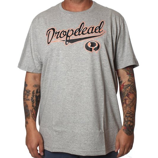 Camiseta Drop Dead Baseball Oversize Mescla Rock City