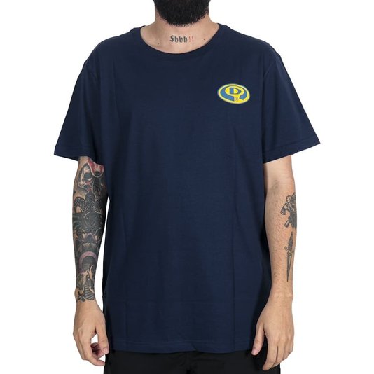 Camiseta Drop Dead Classic Logo Azul Marinho