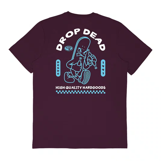 Camiseta Drop Dead Infanto Juvenil Hardgoods Bordo