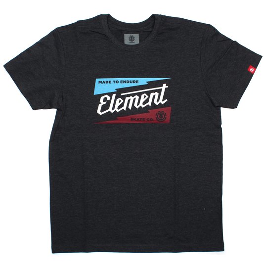 Camiseta Element Gizmo Juvenil Preto Mescla