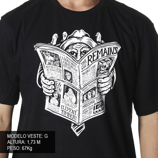 Camiseta Element Timber News Man Preto