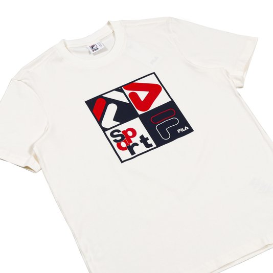 Camiseta Fila Regular Classic Sport Off White