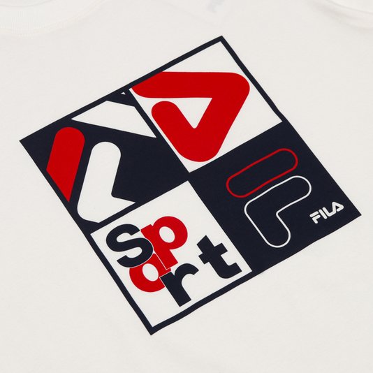 Camiseta Fila Regular Classic Sport Off White