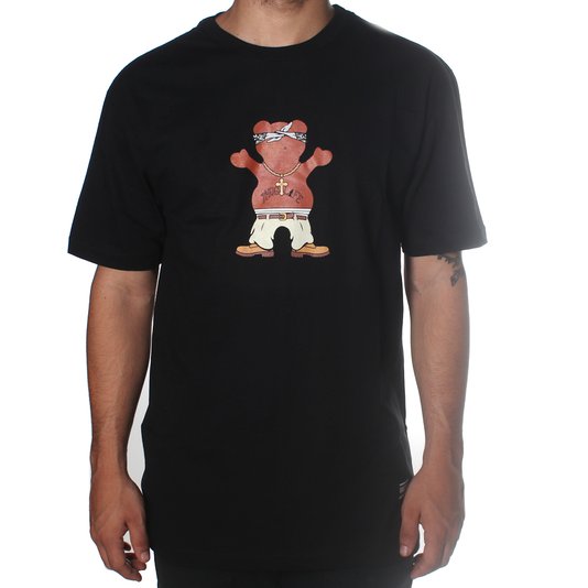 Camiseta Grizzly 2Pac Thug Bear Thug Life Preto