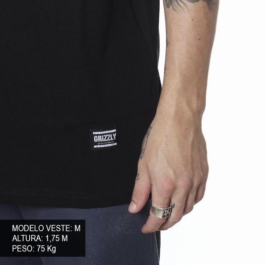 Camiseta Grizzly Bones Preto