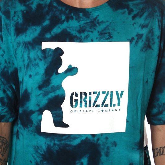 Camiseta Grizzly Deep Water Tie Dye Azul
