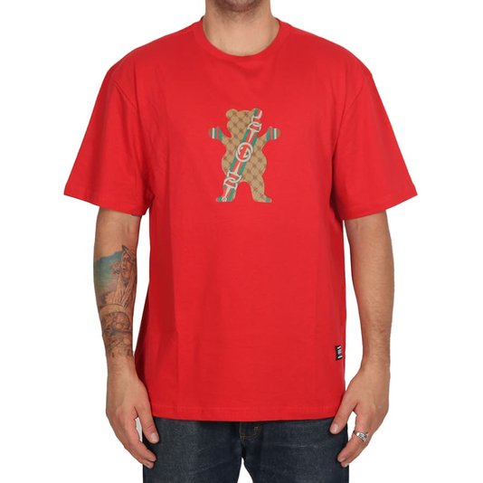 Camiseta Grizzly Lap Of Luxury Vermelho