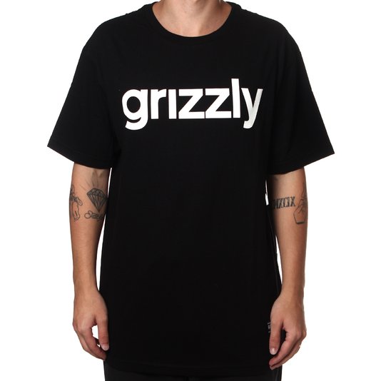 Camiseta Grizzly Lowercase Logo Preto