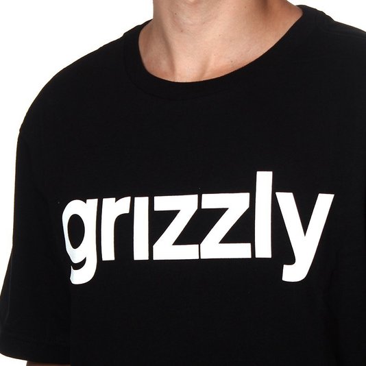 Camiseta Grizzly Lowercase Logo Preto