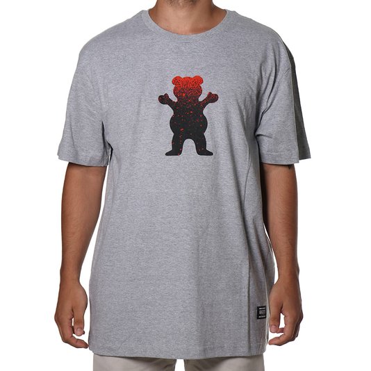 Camiseta Grizzly Og Bear Fadeway Cinza Mescla