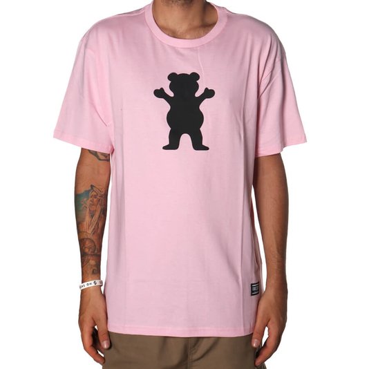 Camiseta Grizzly Og Bear Rosa/Preto