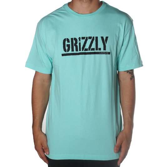 Camiseta Grizzly Stamped Azul Claro